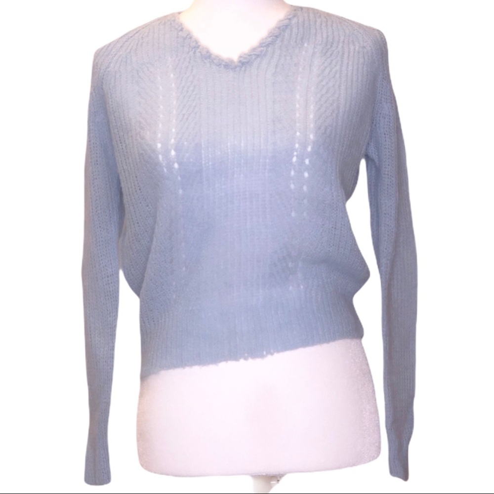 Vintage Powder Blue V-Neck